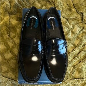Nunn Bush Men's Shiny Black Slip-On Penny Loafers